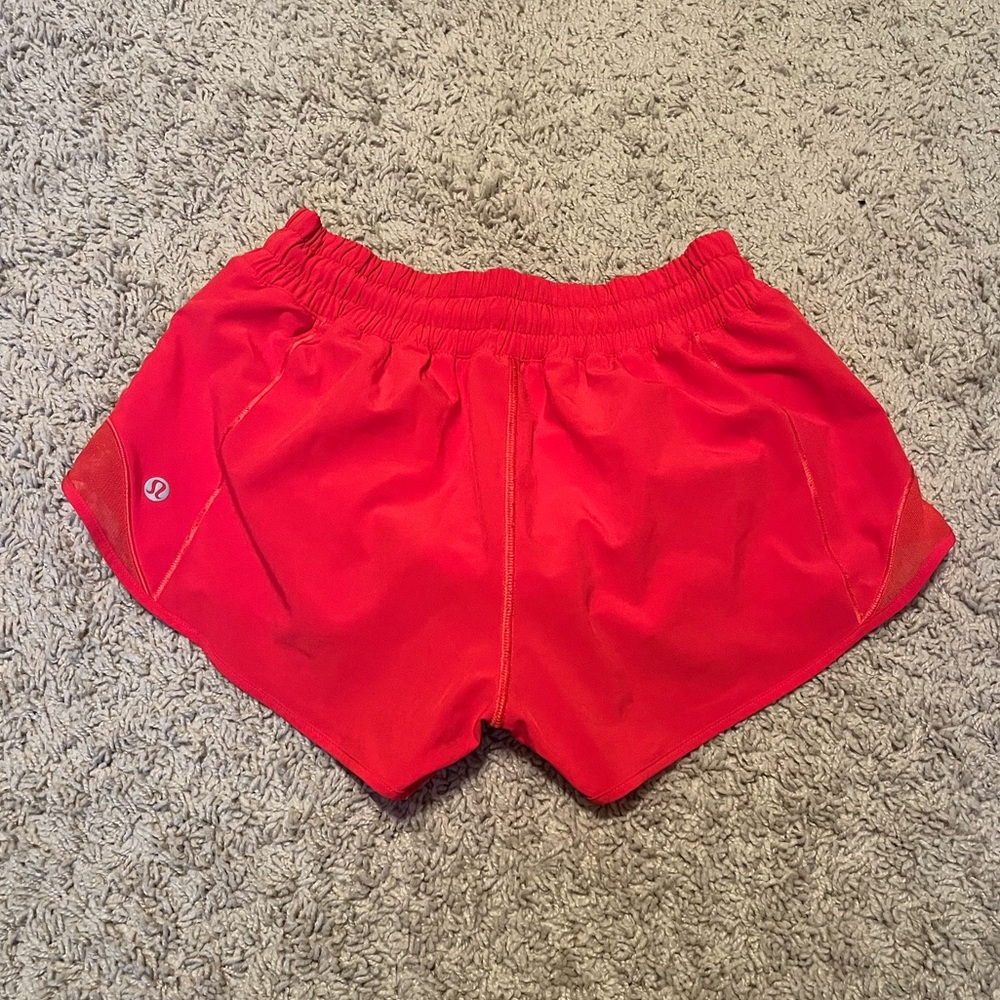 lululemon red hotty hot shorts 2.5